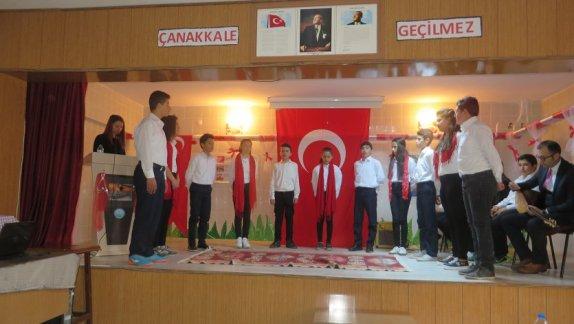 İlçemizde 18 Mart Şehitleri  Anma Günü ve Çanakkale Zaferinin 102.Yılı Kutlama Programı Düzenlendi.