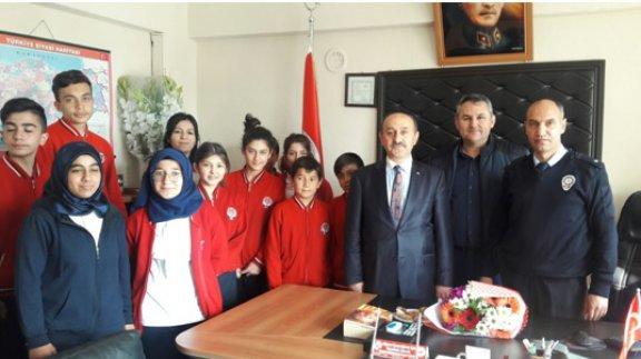 Boztepe İlçe Milli Eğitim Müdürlüğü Afrin Harekatına Destek Amacıyla İlçe Emniyet Amirliğine Ziyarette Bulundu