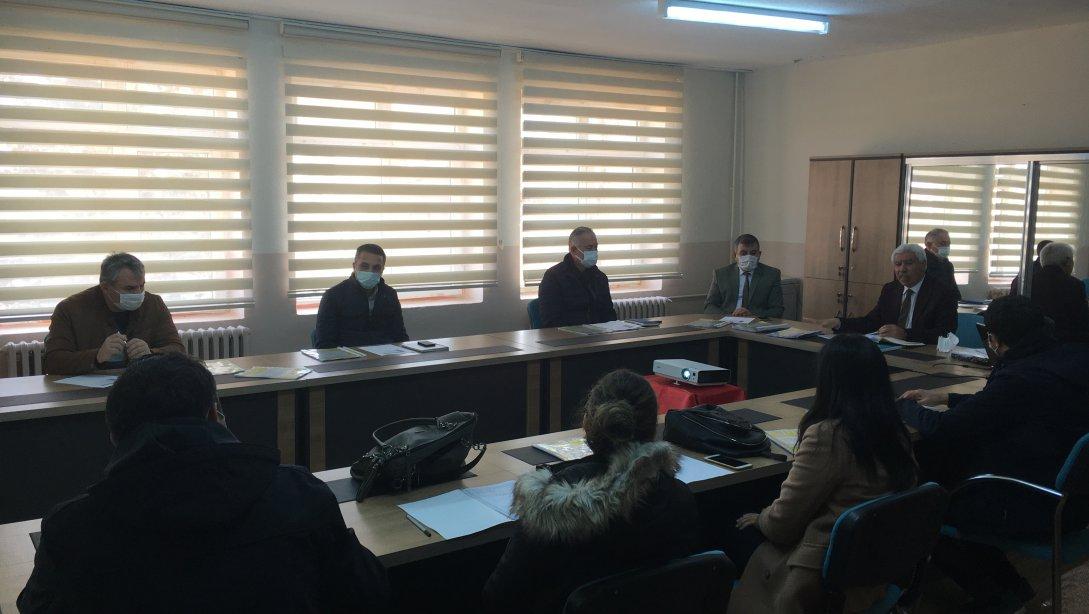 İlçe Milli Eğitim Müdürümüz Ahmet DAĞISTAN'ın Başkanlığında Değerlendirme Toplantısı Yapıldı.